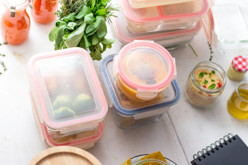 Tuppers herméticos usados para batch cooking