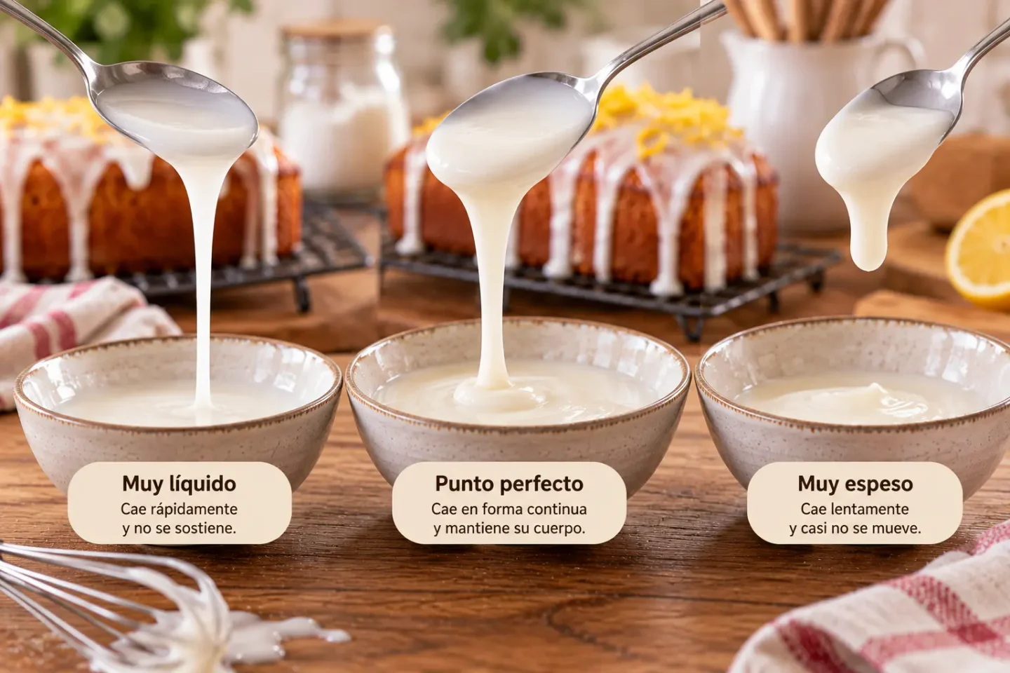 Glaseados para tortas y budines: tipos, proporciones y cómo lograr el punto perfecto